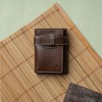 Goyal Leather Imperium Fold – Premium Trifold Wallet with Strap Lock Chocolate