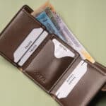 Goyal Leather Imperium Fold – Premium Trifold Wallet with Strap Lock Chocolate - Image 2