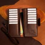 Timberwolf Rider – Bifold Vertical Long Wallet With Zip Chocolate - Image 3
