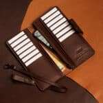 Timberwolf Rider – Bifold Vertical Long Wallet With Zip Chocolate - Image 4