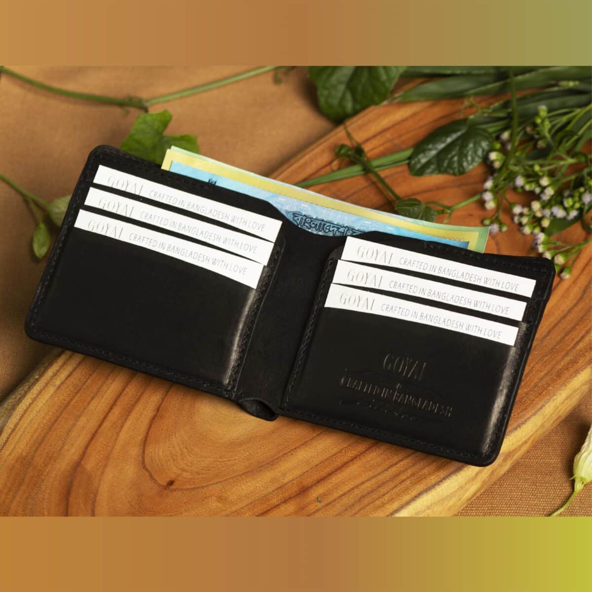 Goyal Leather Heritage Bifold Wallet – Classic Elegance Black - Image 4