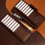Timberwolf Rider – Bifold Vertical Long Wallet With Zip Chocolate - Image 2