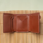 Goyal Leather Imperium Fold – Premium Trifold Wallet with Strap Lock Brown - Image 5