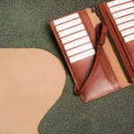 Timberwolf Rider – Bifold Vertical Long Wallet With Zip Camel - Image 5