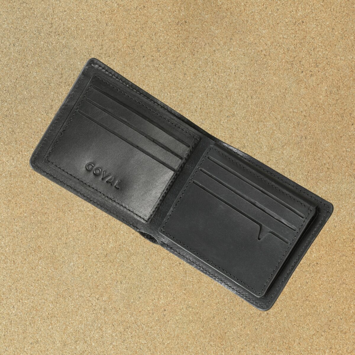 Executive Modern – Minimalist Black Leather Wallet with Secure Snap - Image 4