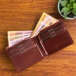 Classic Modern – Slim Bifold Leather Wallet Red Wine - Image 2