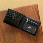 DualTone Modern – Leather Wallet with Zipper & ID Window Black - Image 4