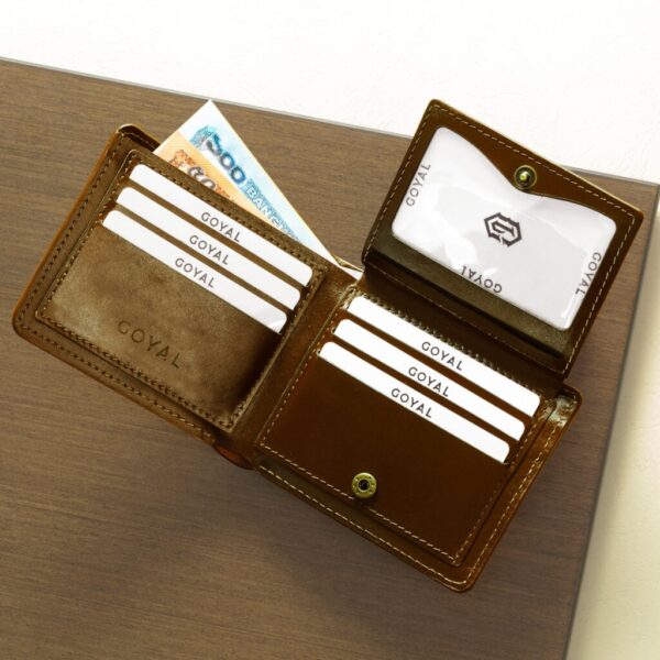 Executive Modern – Minimalist Chocolate  Leather Wallet with Secure Snap