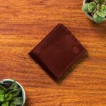 Classic Modern – Slim Bifold Leather Wallet Red Wine
