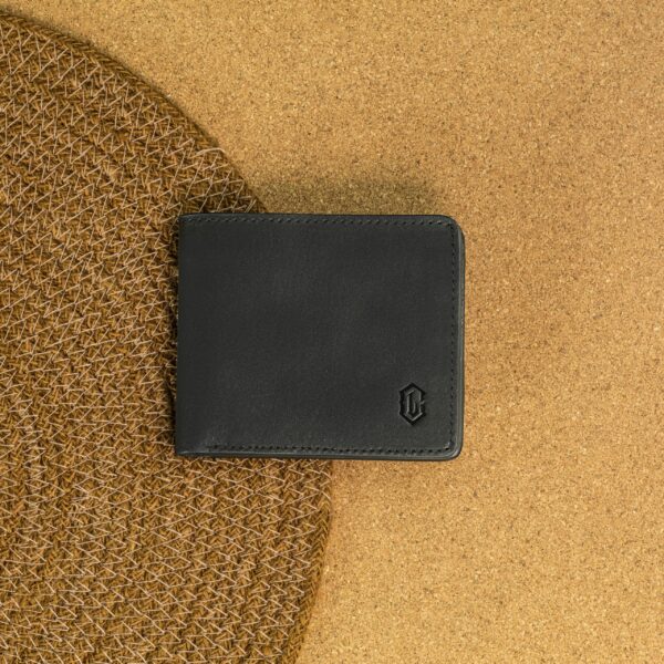 Classic Modern – Slim Bifold Leather Wallet Black