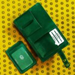 Contemporary Modern – Minimalist Leather Wallet with Snap Button (Card Holder Included) Green - Image 2